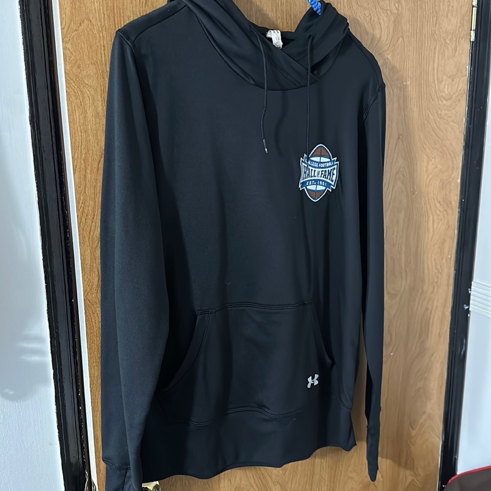 College hall of fame black large hoodie under armour